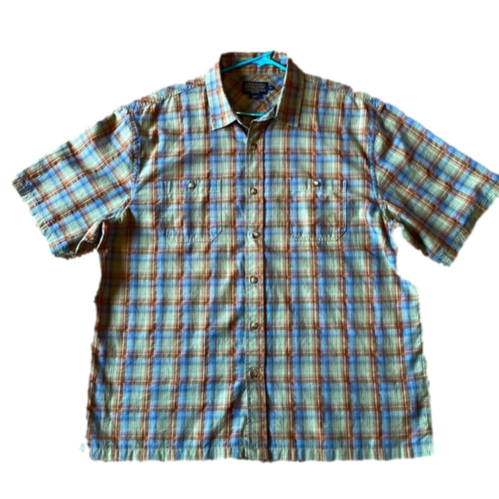 Pendleton Mens XL Plaid Short Sleeve Shirt